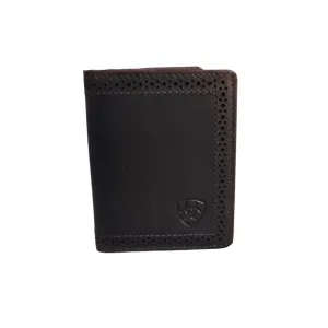ARIAT Men's Bi-Fold Perforated Edge Design Wallet A35128283
