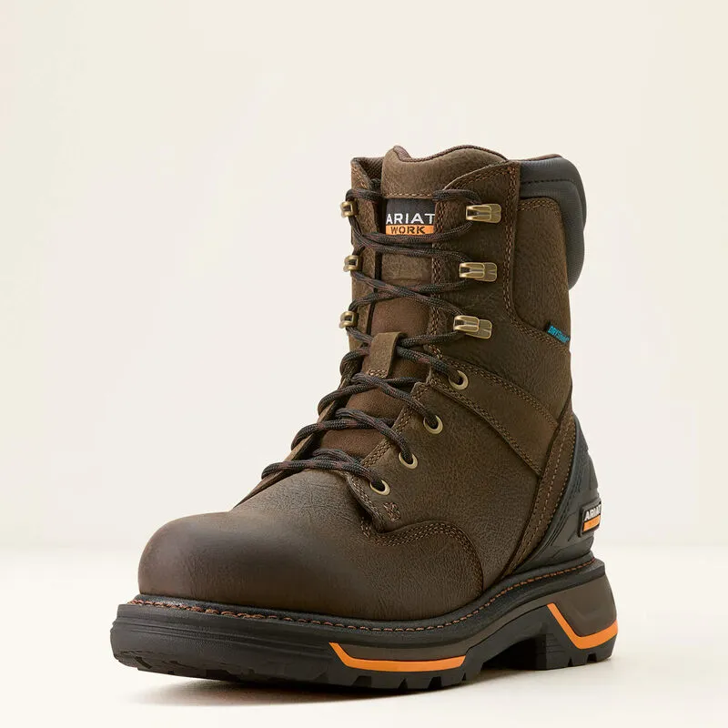 ARIAT Men's Big Rig 8'' Zipper Waterproof Soft Toe Work Boot 10053572