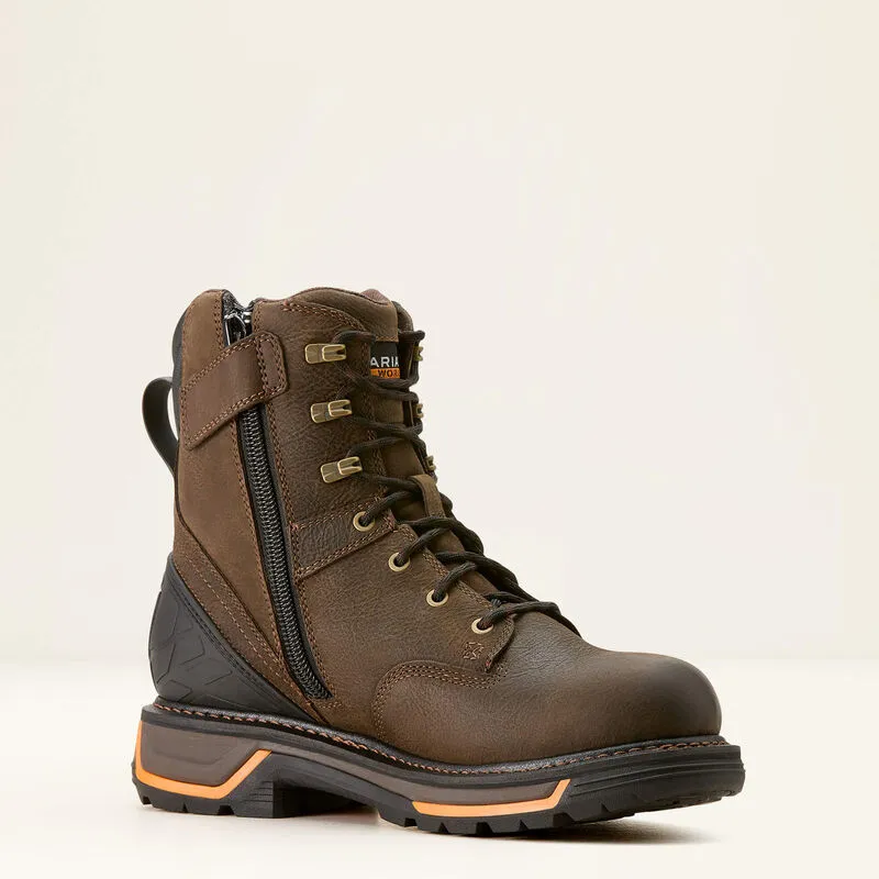 ARIAT Men's Big Rig 8'' Zipper Waterproof Soft Toe Work Boot 10053572