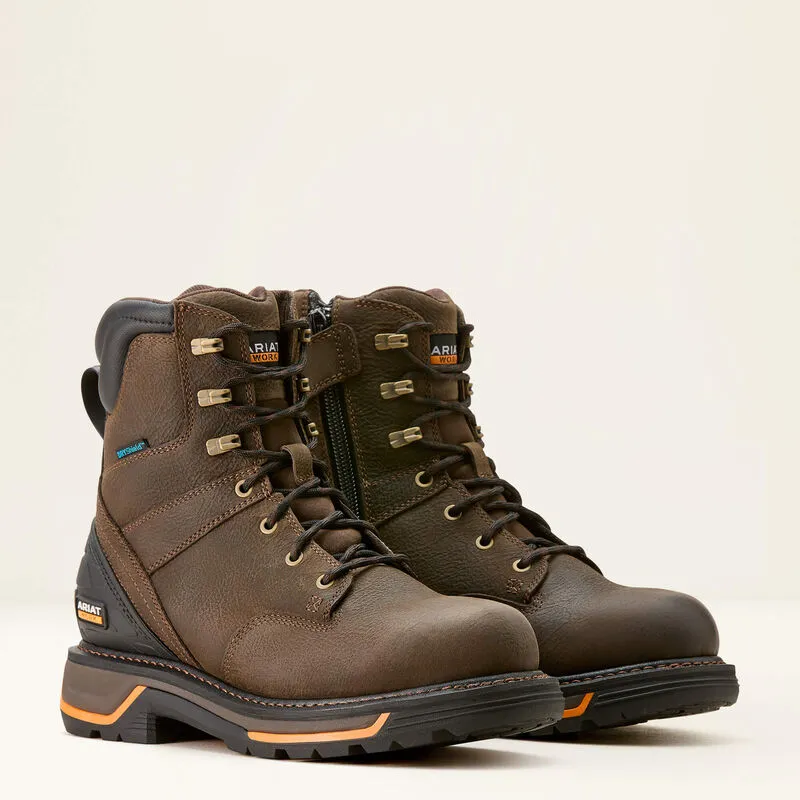 ARIAT Men's Big Rig 8'' Zipper Waterproof Soft Toe Work Boot 10053572