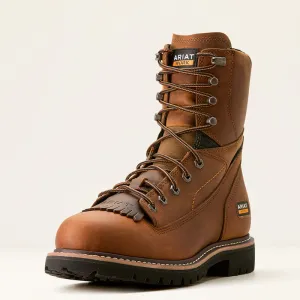 ARIAT Men's Longview Shock Shield 8'' Waterproof Round and Soft Toe Work Boot 10053818