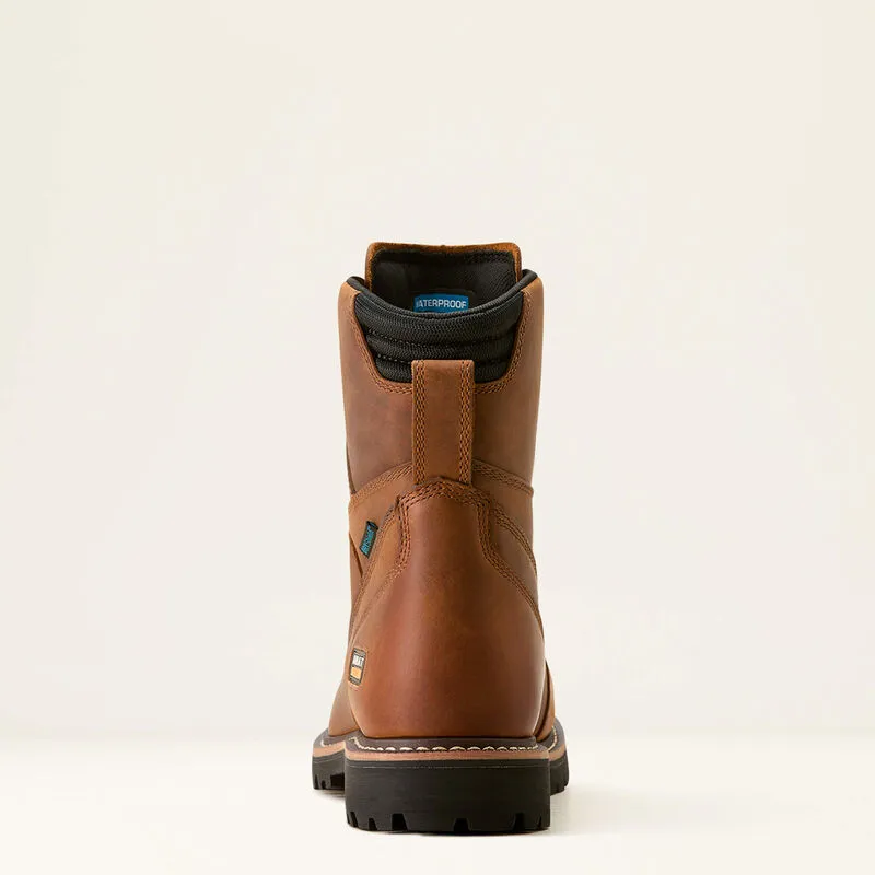 ARIAT Men's Longview Shock Shield 8'' Waterproof Round and Soft Toe Work Boot 10053818