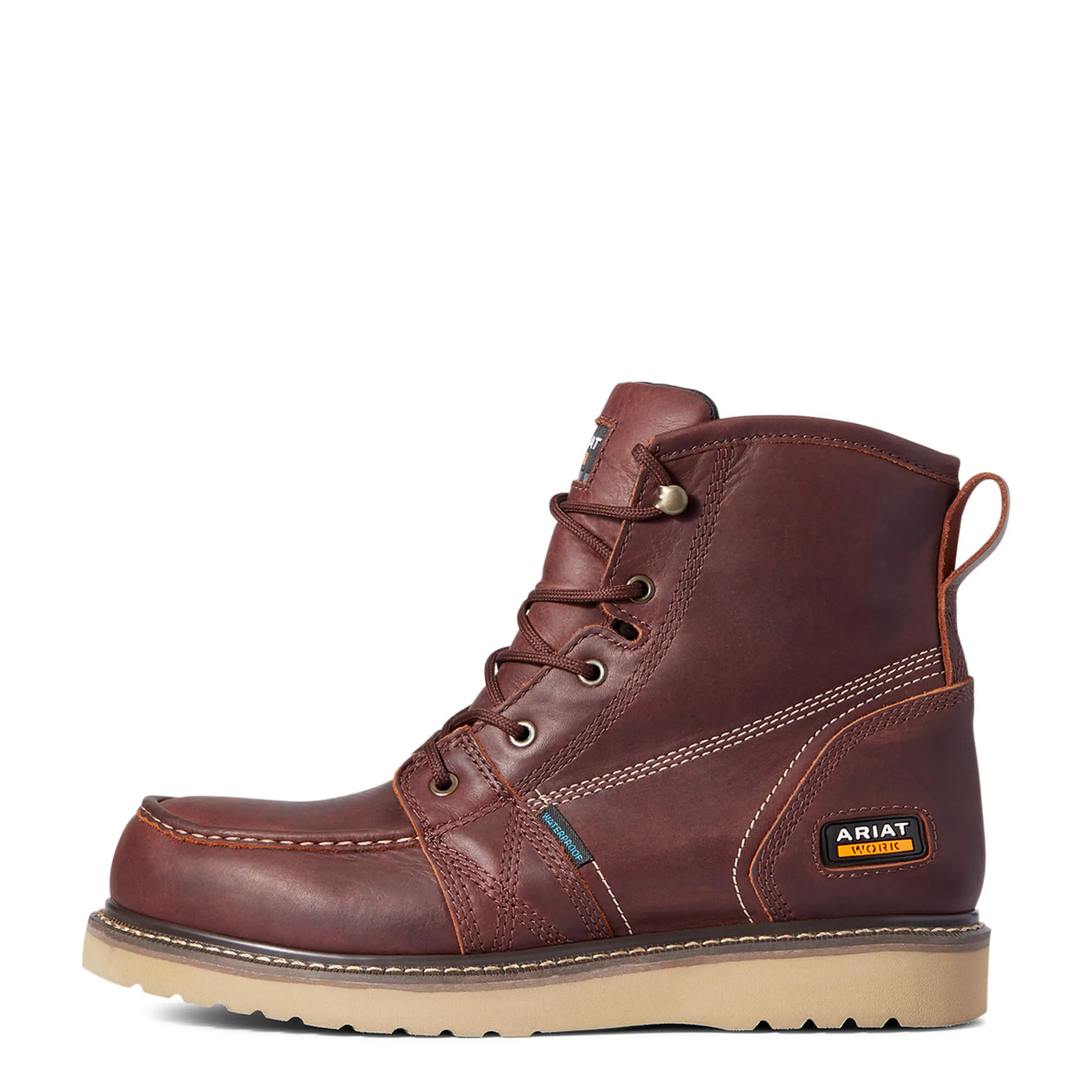 ARIAT Men's Rebar Wedge Moc 6 Inch Warerproof Work Boot  10035916