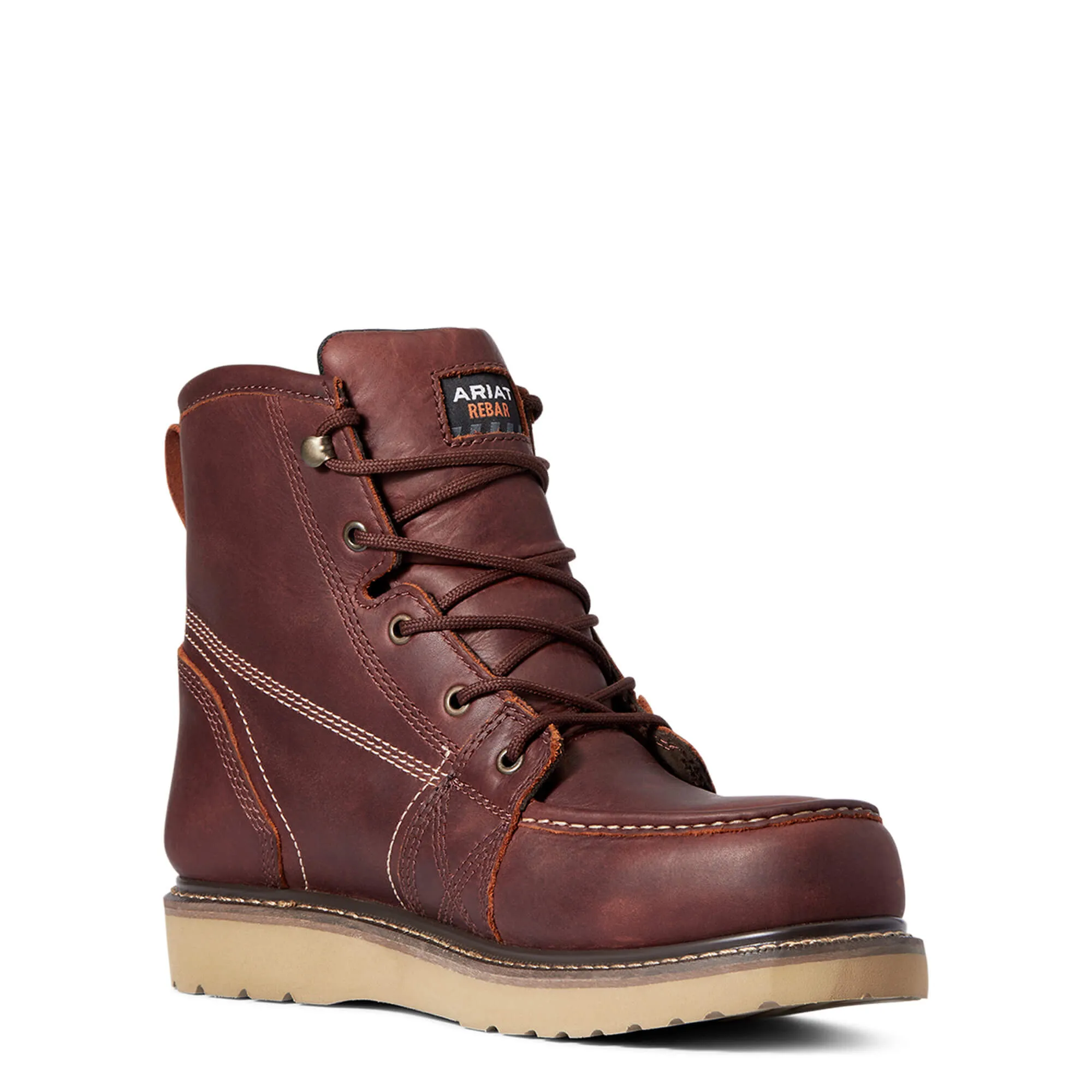 ARIAT Men's Rebar Wedge Moc 6 Inch Warerproof Work Boot  10035916