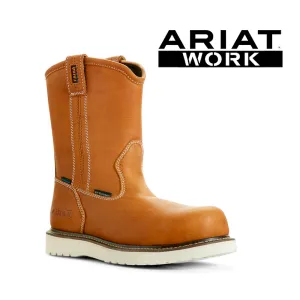ARIAT Men's Rebar Wedge Pull-On Waterproof Composite Toe 10 Inch Shaft Height Work Boot 10023063