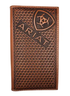 ARIAT Men's Rodeo Sunburst Baketweave Wallet A3556802