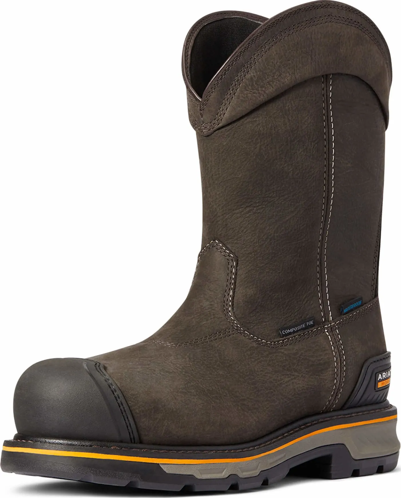 ARIAT Men's Stump Jumper Pull On Composite Toe Waterproof Work Boot 10038282