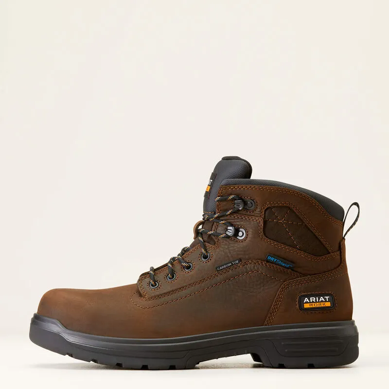 ARIAT Men's Turbo 6 Inch Waterproof Carbon Toe Work Boot 10046861