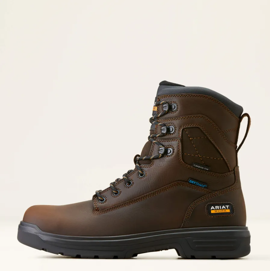 ARIAT Men's Turbo 8" H2O Carbon Toe Waterproof Work Boot 10050823