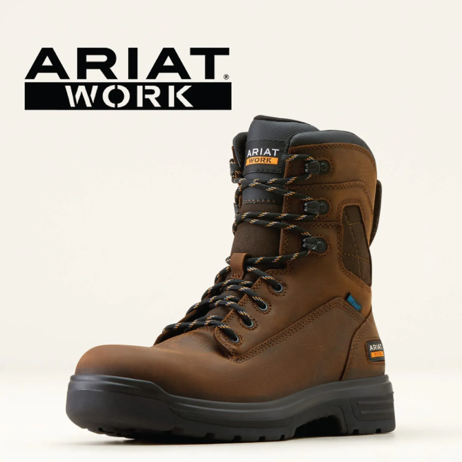 ARIAT Men's Turbo 8" H2O Soft Toe Waterproof Work Boot 10050843