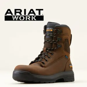 ARIAT Men's Turbo 8" H2O Soft Toe Waterproof Work Boot 10050843