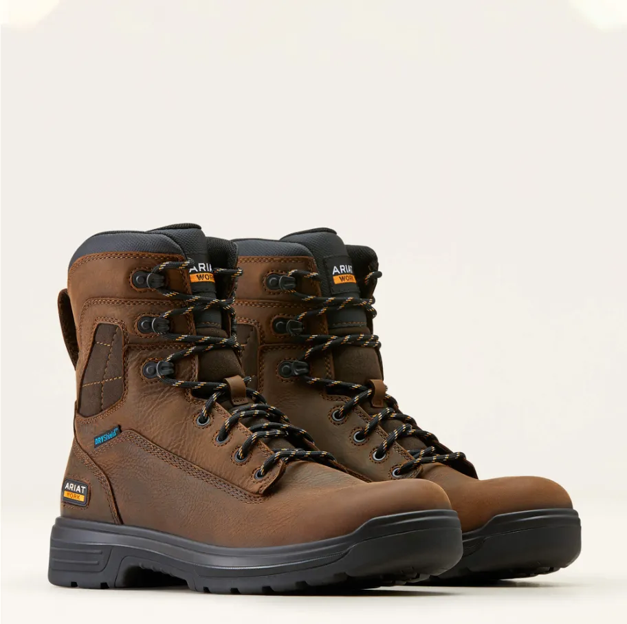 ARIAT Men's Turbo 8" H2O Soft Toe Waterproof Work Boot 10050843
