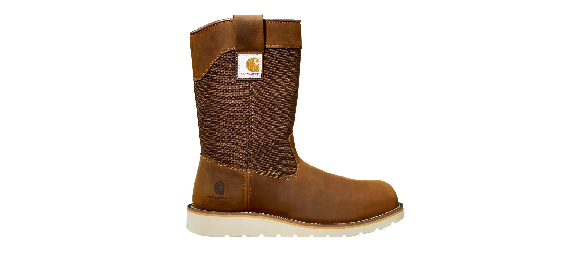 CARHARTT Men's Wellington Wedge Boot 10 Inch Round Toe Waterproof Steel toe Work Boots FW1232