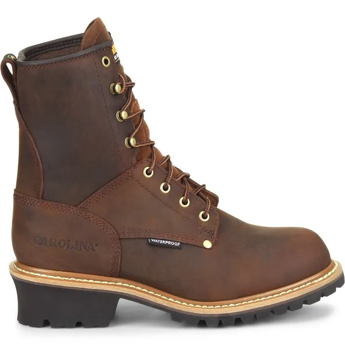 CAROLINA Men's Elm 8 Inch Steel Toe Waterproof Logger Work Boot CA9821