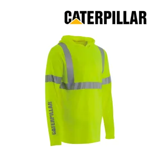CATERPILLAR Men's ANSI Hi-Vis UPF Hooded Long Sleeve T-Shirt 1510567