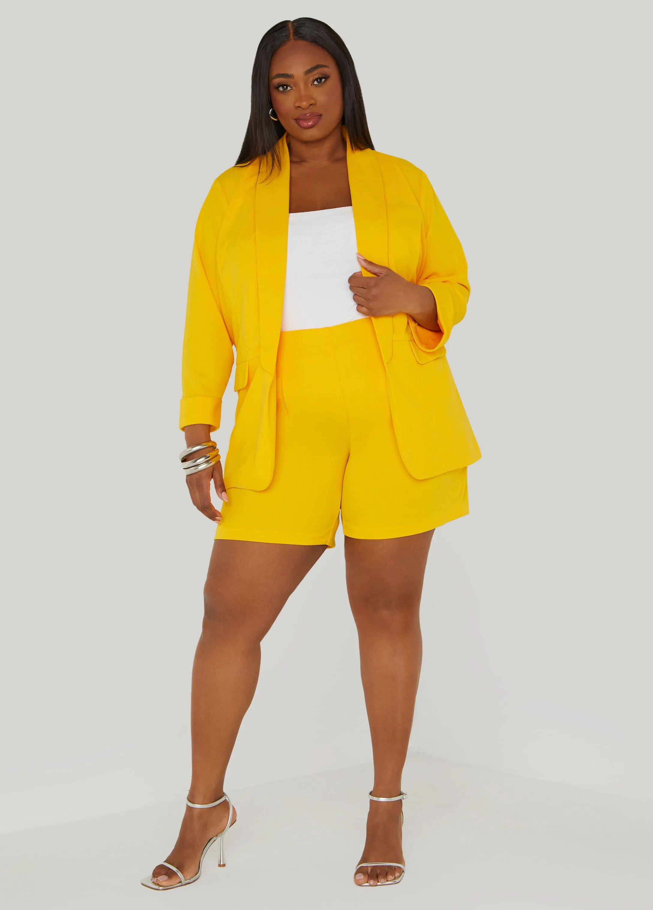 Crepe High Rise Shorts