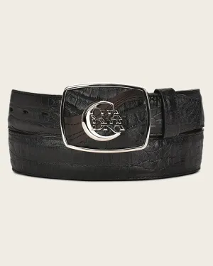 CUADRA Men's Engraved Ultra Fuscus Exotic Leather Belt BC309
