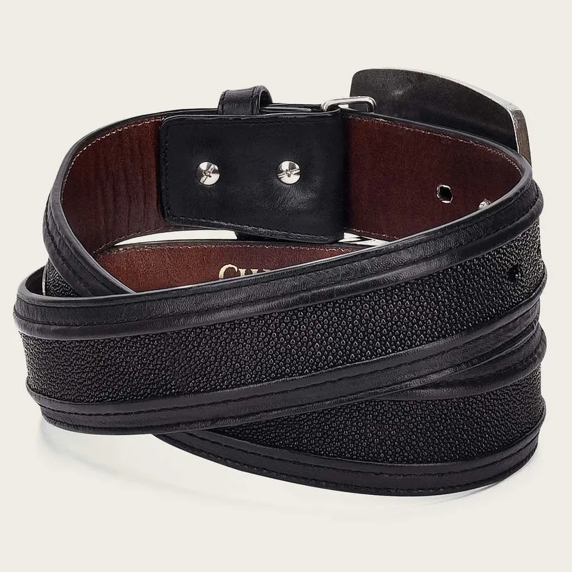 CUADRA Men's Genuine Exotic Stingray Leather Western Belt BC170
