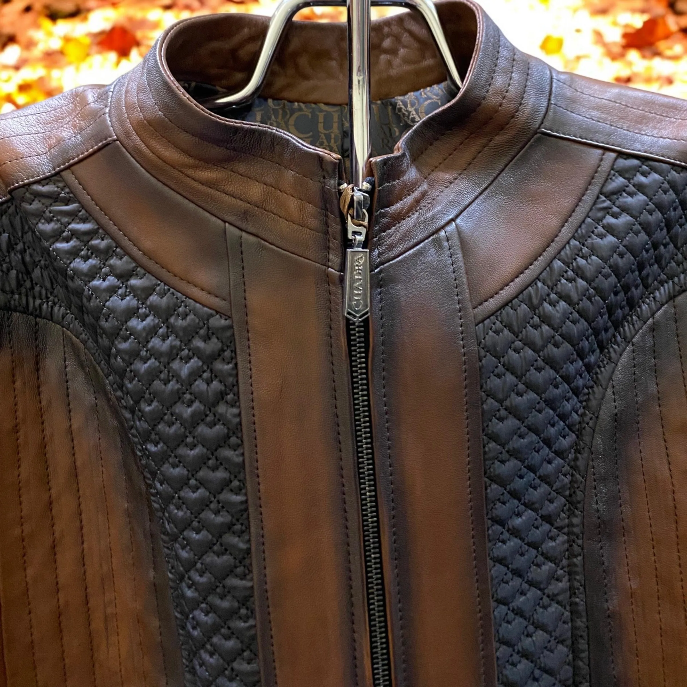 CUADRA Men's Zipper Lamb Leather Jacket JC229