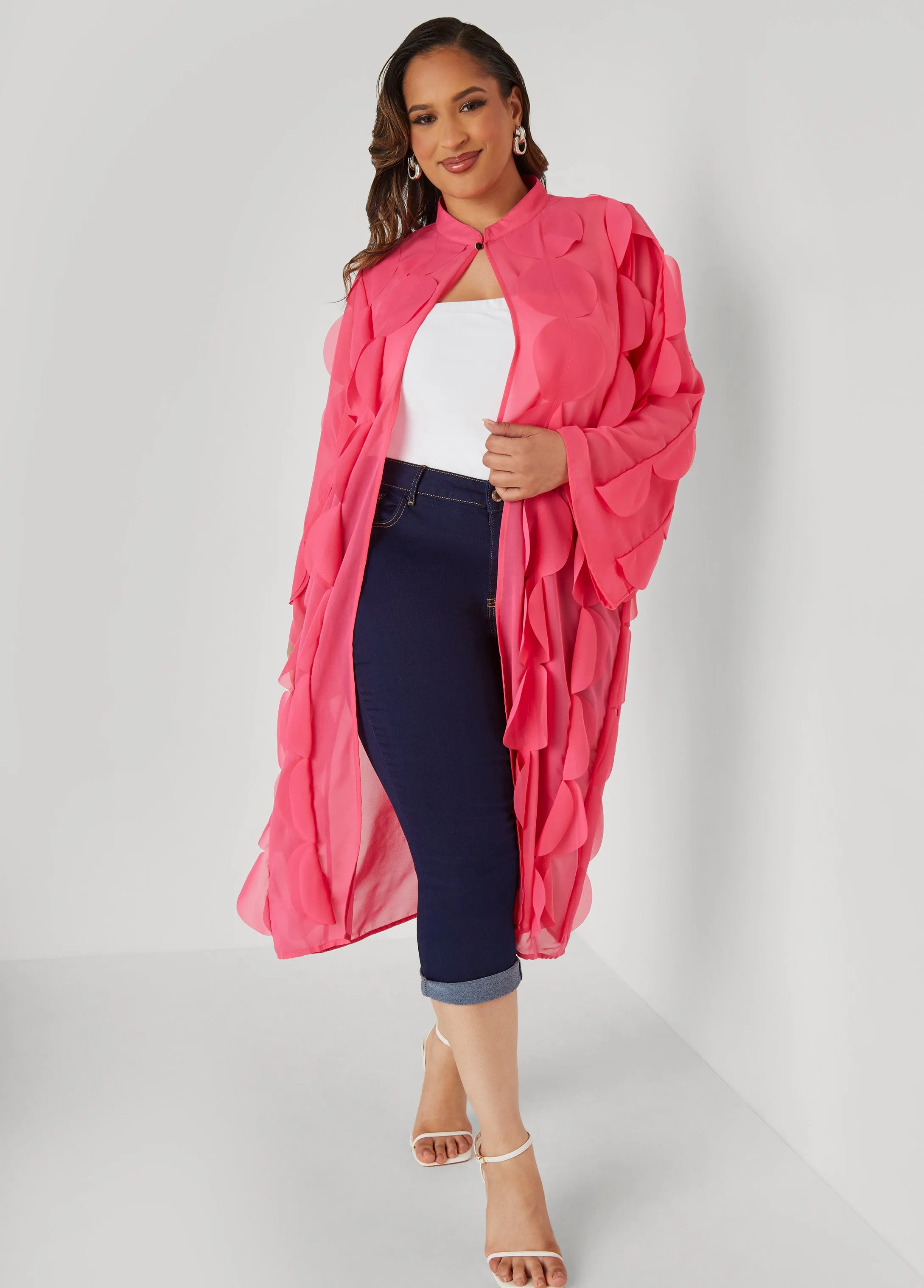 Cuffed Stretch Denim Capris