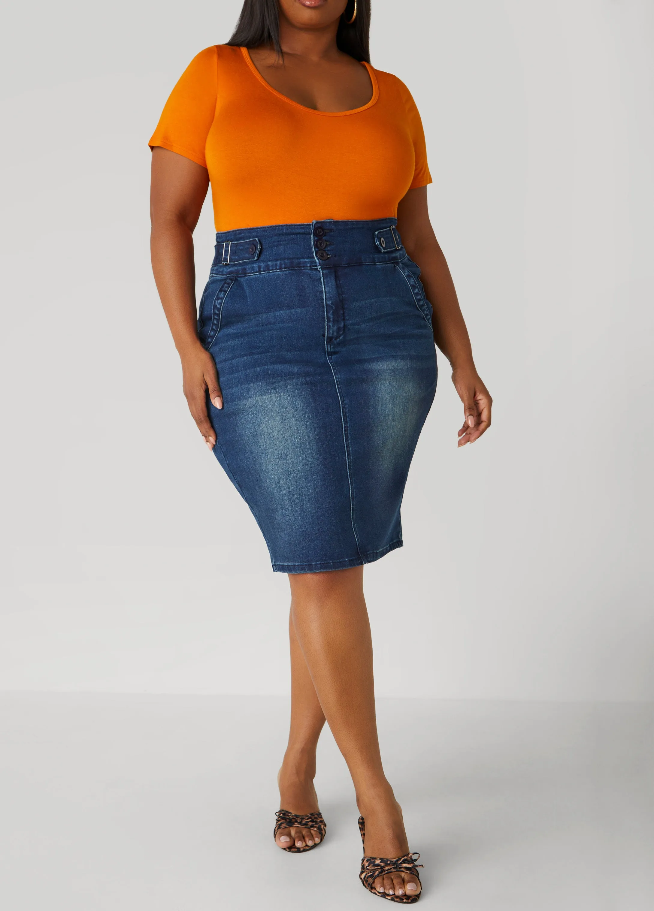 Denim Pencil Skirt
