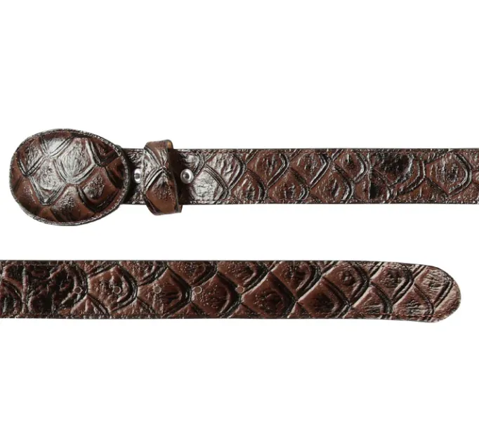 EL GENERAL Men's Imitation Monster Fish Piraracu Cowboy Belt 44668