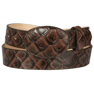 EL GENERAL Men's Imitation Monster Fish Piraracu Cowboy Belt 44668