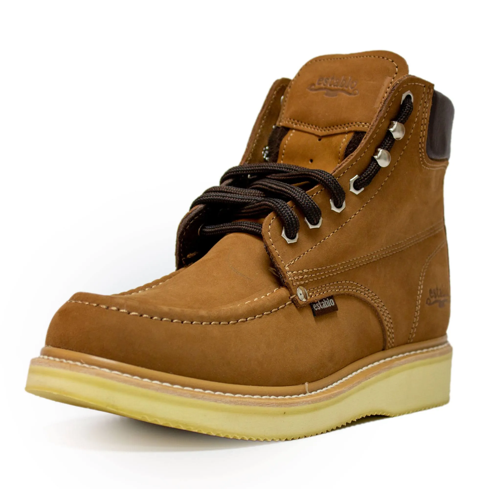 ESTABLO Men's Moc soft Toe Work Boot 91204