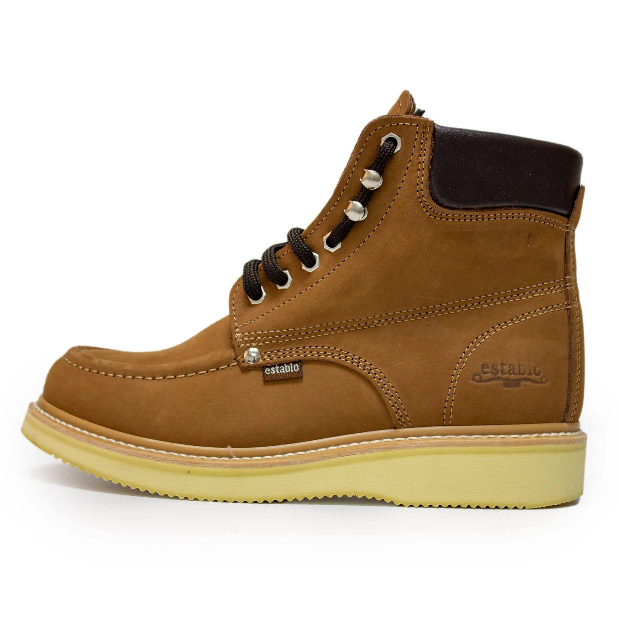 ESTABLO Men's Moc soft Toe Work Boot 91204