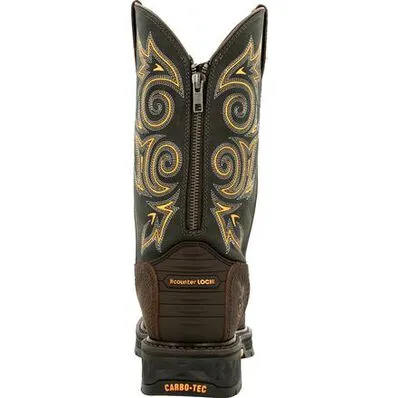 GEORGIA BOOT Men's 11 Inch Carbo-Tec LT Steel Toe Waterproof Pull-On Zipper GB00437