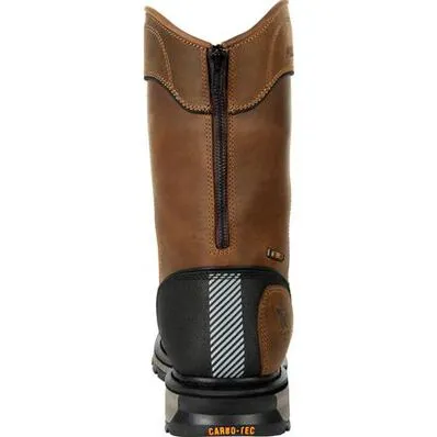 GEORGIA BOOT Men's Carbo-Tec LTX 11 Inch Waterproof Pull On Zipper Work Boot GB00393
