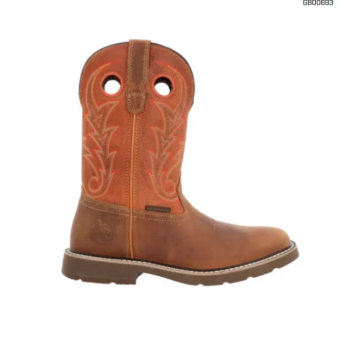GEORGIA BOOT Men's Core 37 Western 11" Waterproof Pull-On Work Boot GB00693