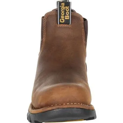GEORGIA BOOT Men's Eagle One Steel Toe 4 Inch Waterproof Chelsea Work Boot GB00337
