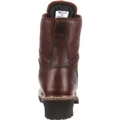 GEORGIA BOOT Men's Logger 8 Inch Steel Toe Waterproof Work Boot G7313