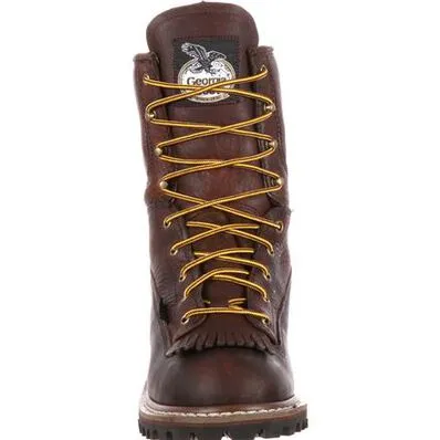 GEORGIA BOOT Men's Logger 8 Inch Steel Toe Waterproof Work Boot G7313