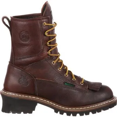 GEORGIA BOOT Men's Logger 8 Inch Steel Toe Waterproof Work Boot G7313