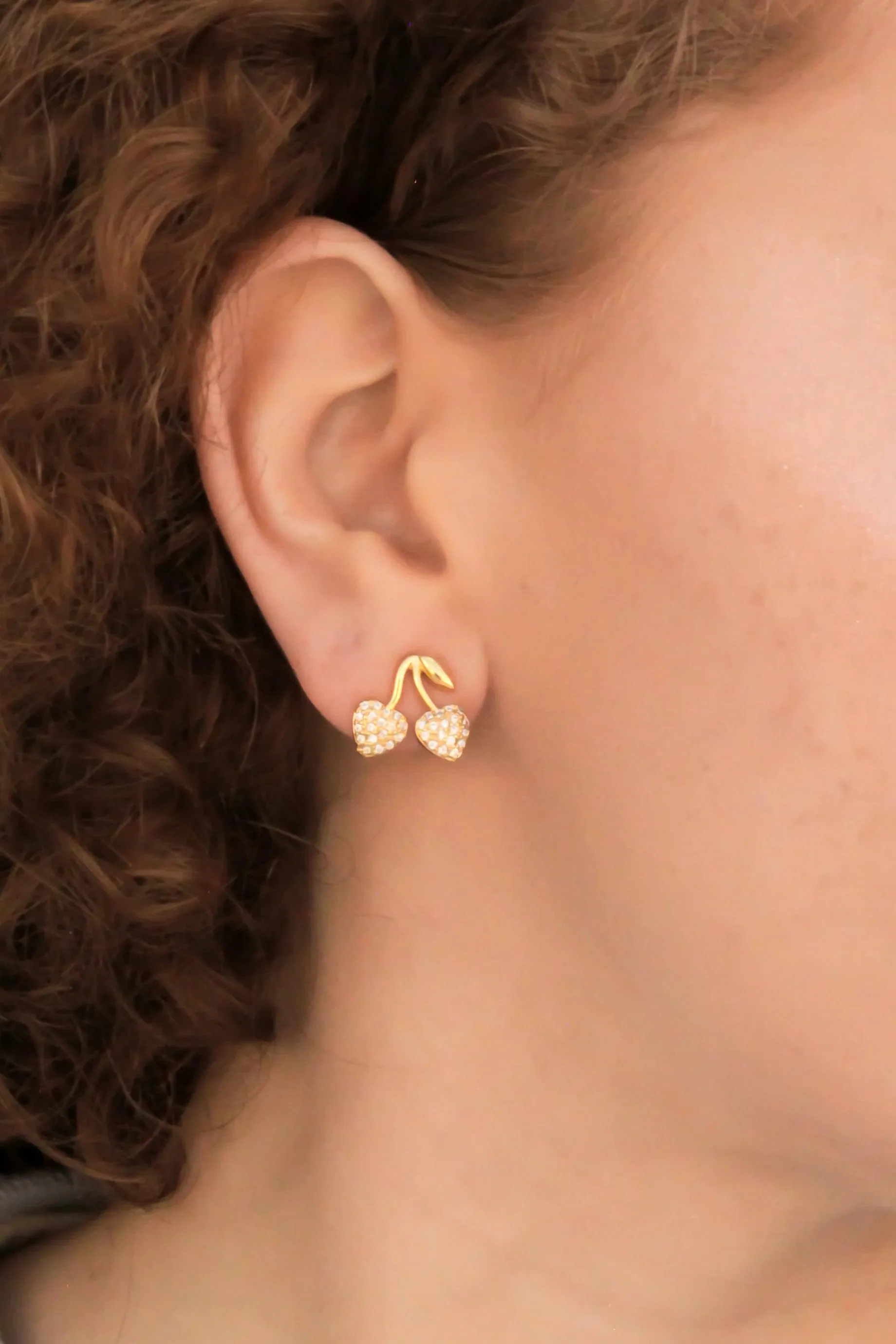 Heart Cherry Earring