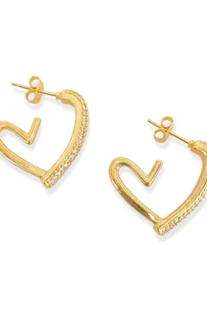Heart Hoops Earrings