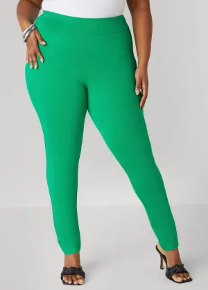 High Waist Ponte Pull On Leggings