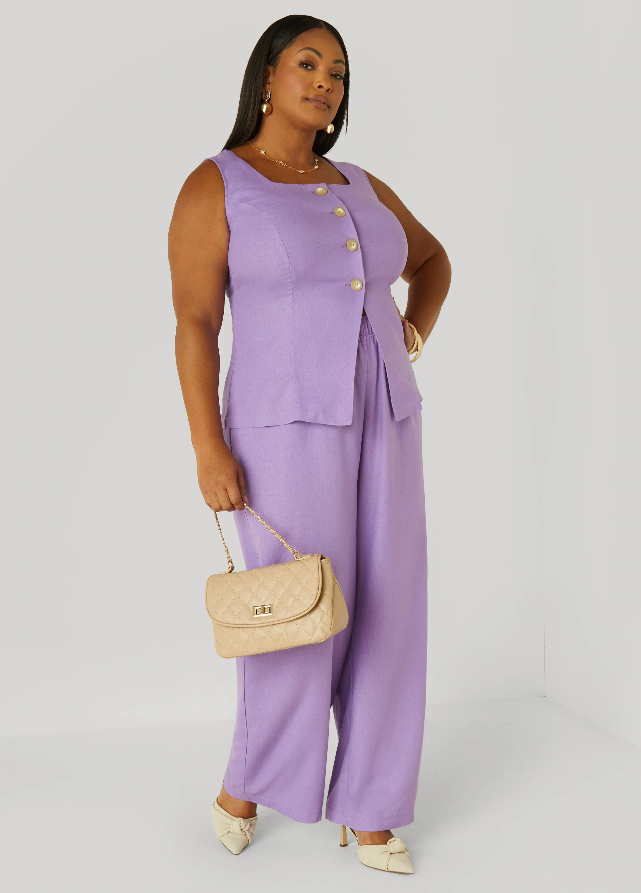 High Waist Wide Leg Pants