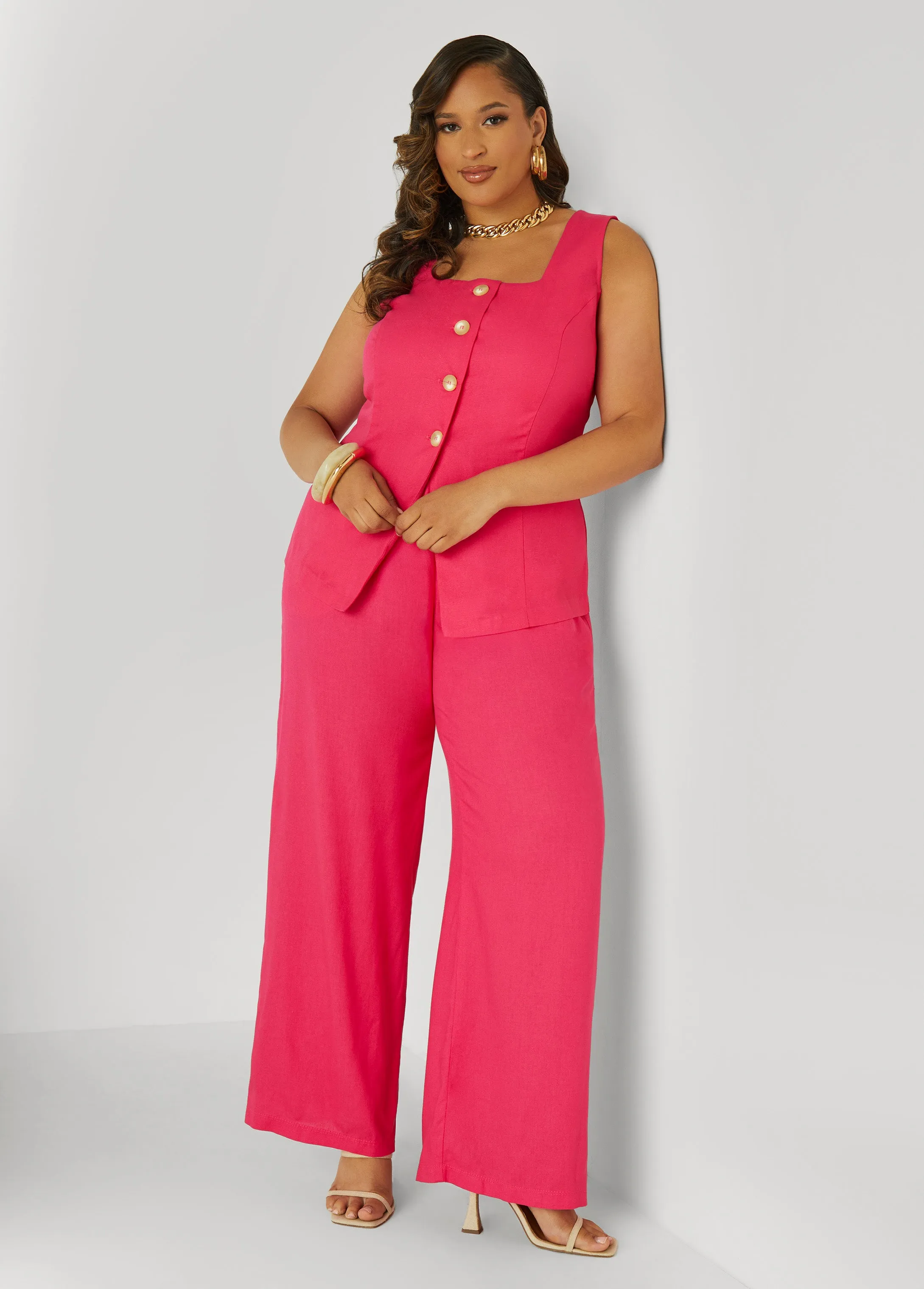High Waist Wide Leg Pants