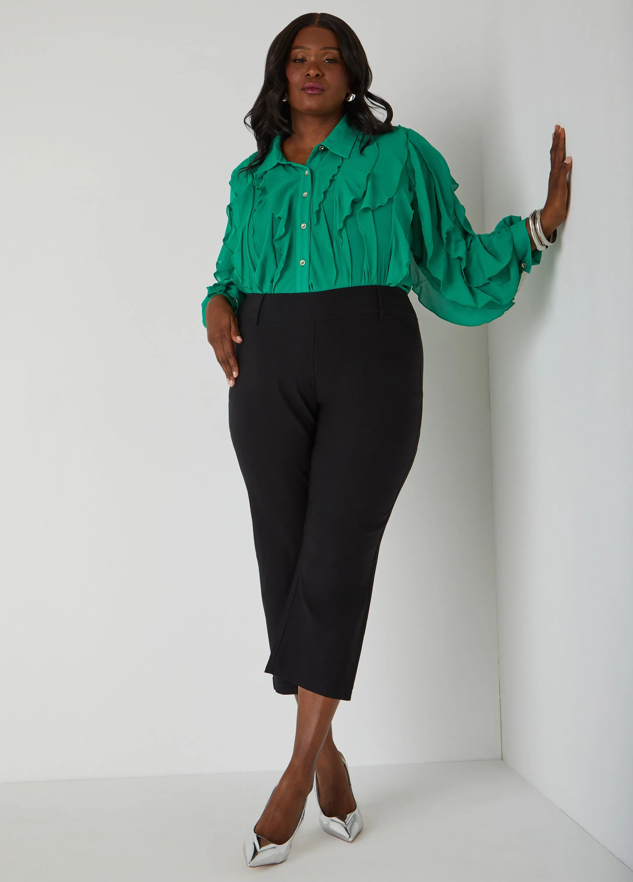 Millennium Cropped Mid Rise Pants