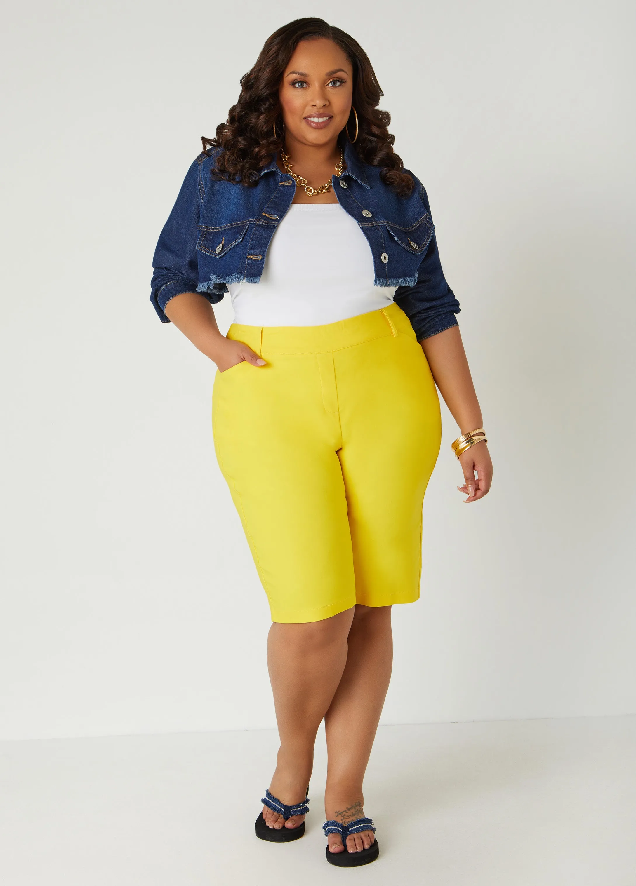 Millennium High Waist Bermuda Shorts