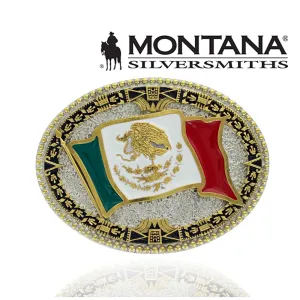 MONTANA SILVERSMITH Grand Mexican Flag Attitude Buckle A855