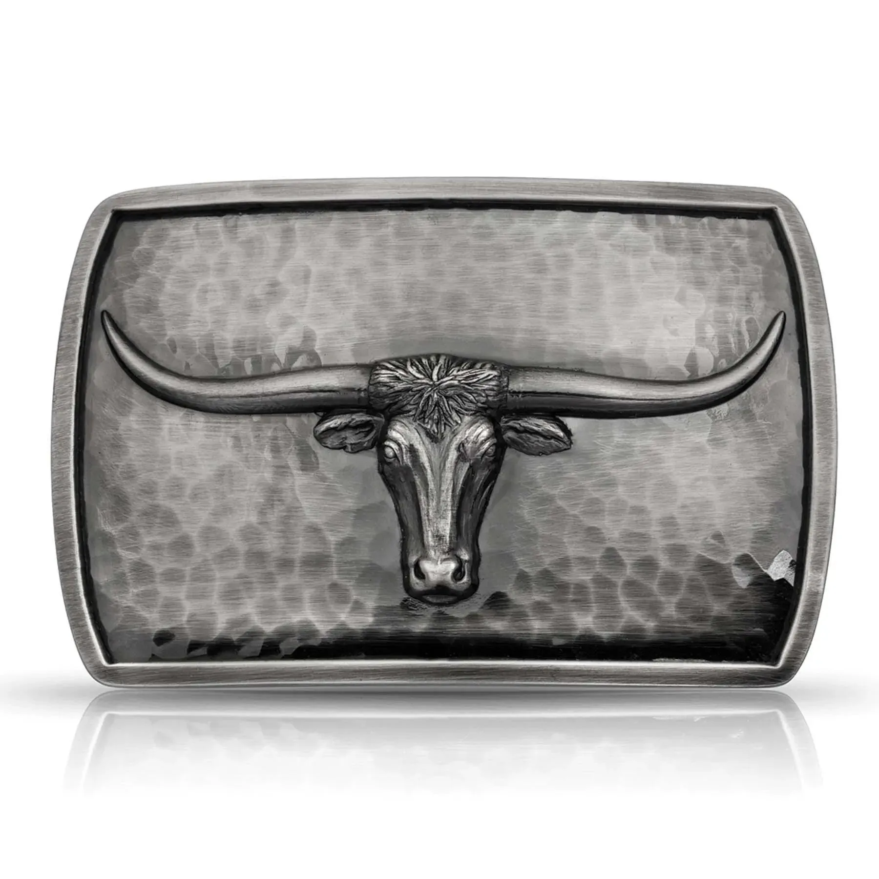 MONTANA SILVERSMITH Men's River Rock Longhorn Steer Head 40010NBB-767H