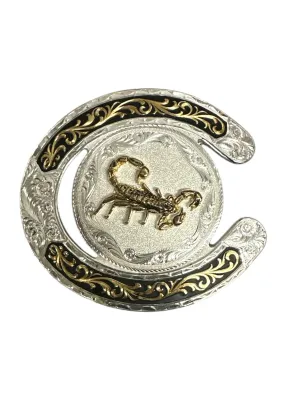 MONTANA SILVERSMITH Men's Two Tone Scorpion Horseshoe Custom 61375