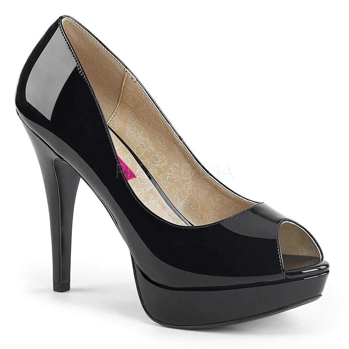 Peeptoe Platform Pump Court Shoes