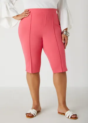 Pintucked Crepe Shorts