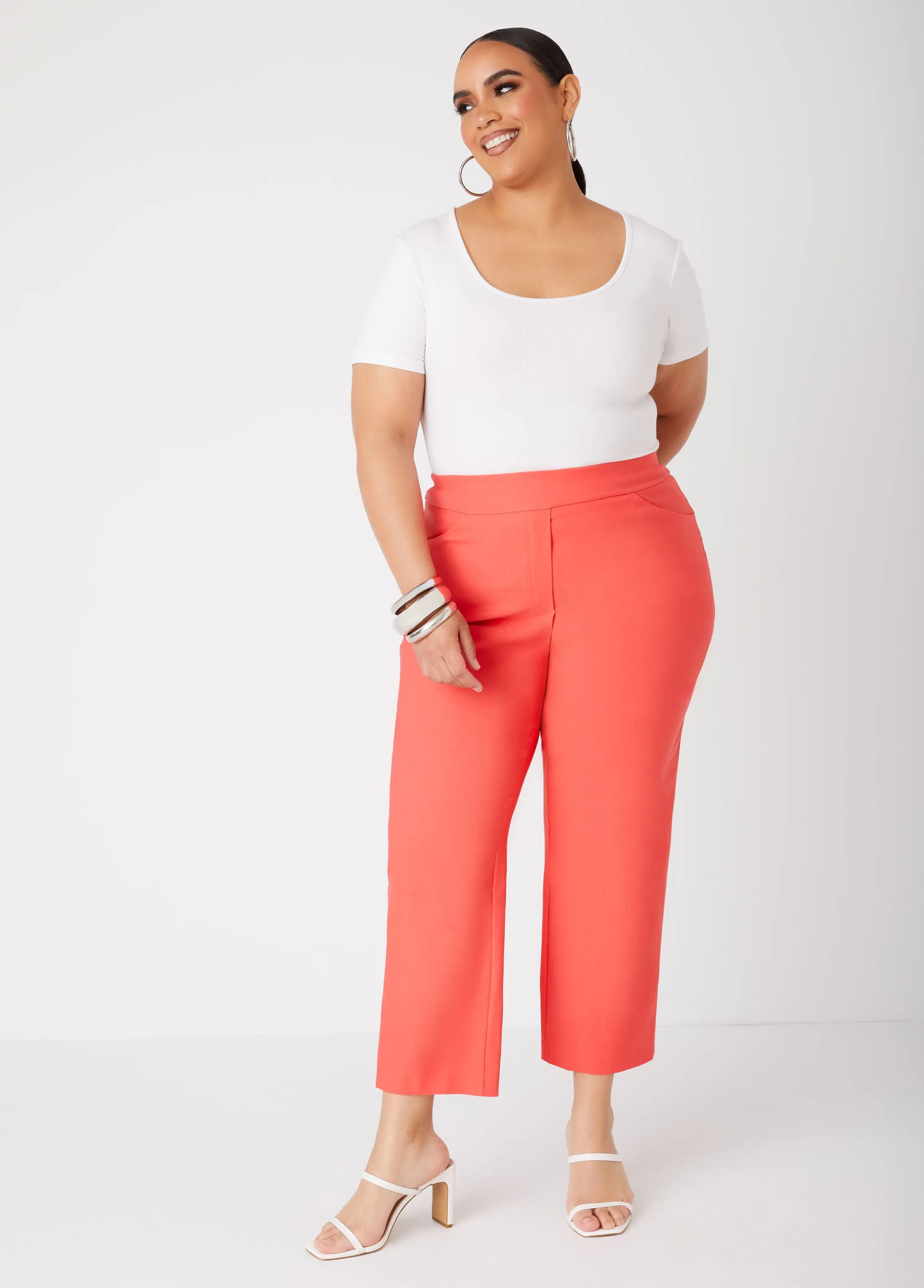 Pull On Mid Rise Capris