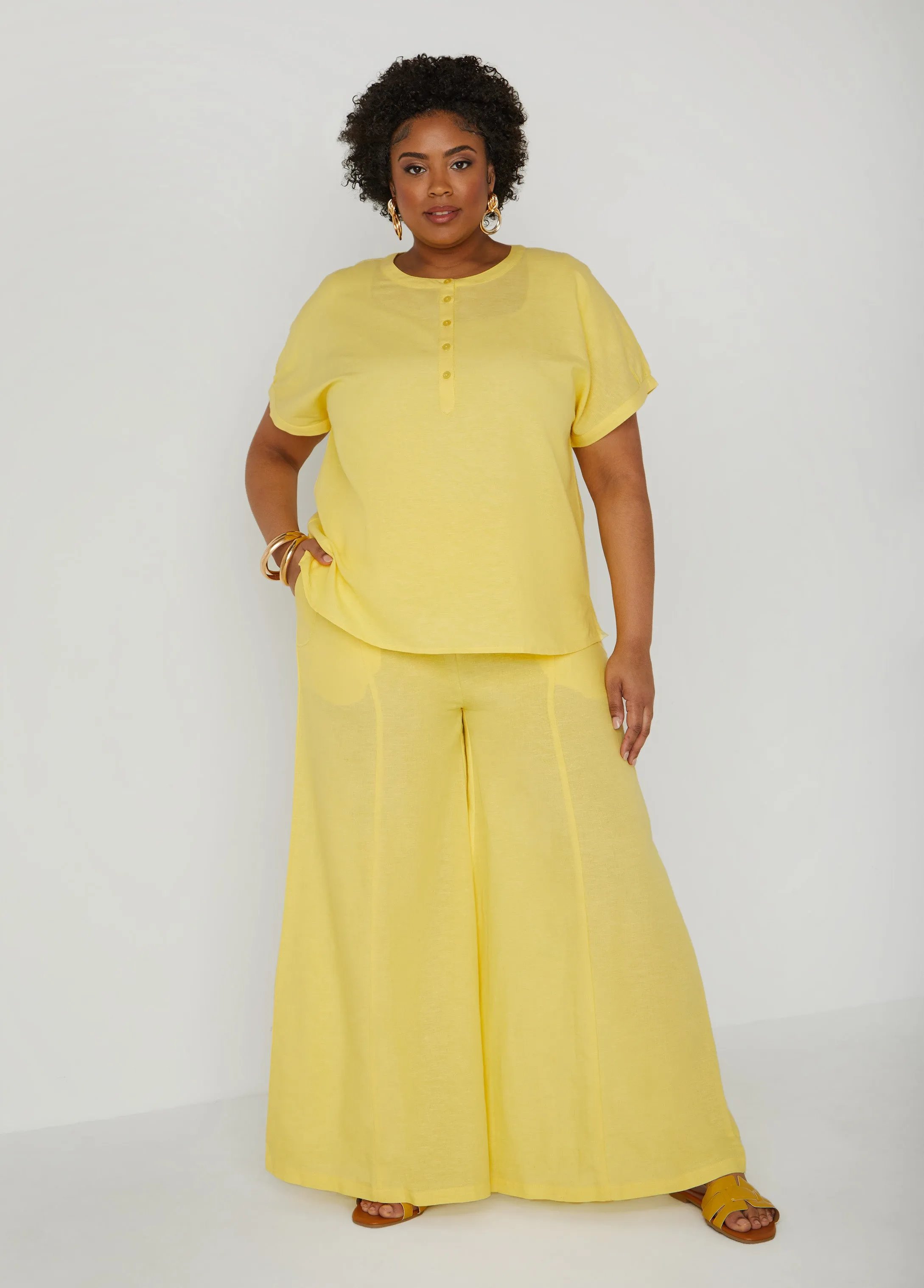 Pull On Wide Leg Pants